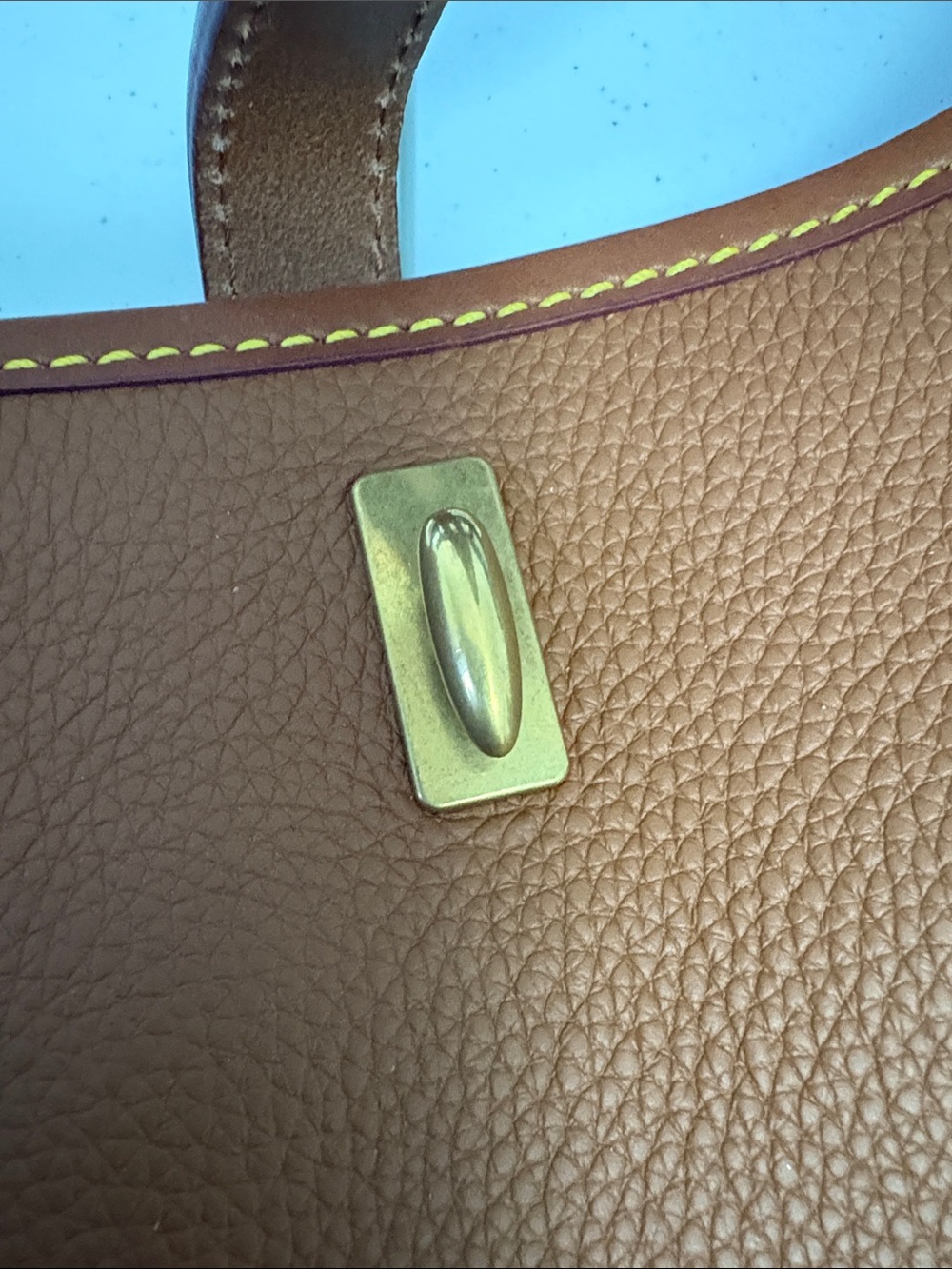 Dooney & Bourke Cognac Brown Pebbled Leather Crossbody #0039 - Picture 3 of 12